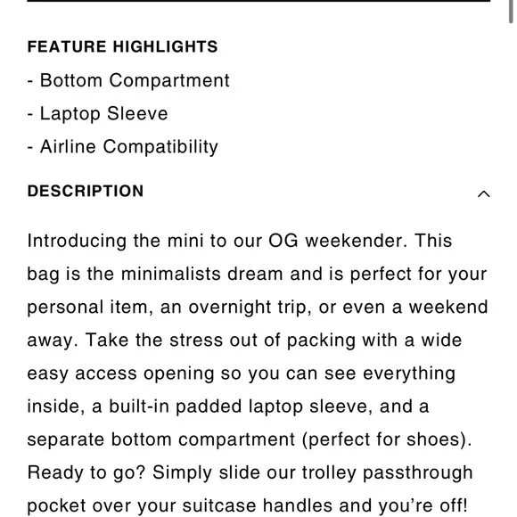 Beis mini convertible weekender in navy - Picture 11 of 12